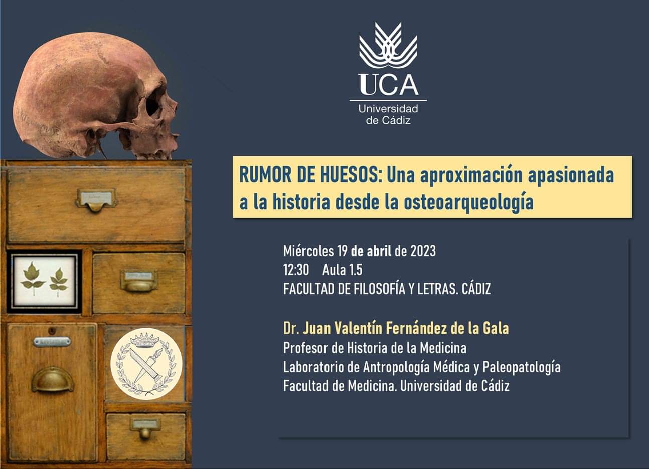 Conferencia. Laboratorio de Antropología Médica y Paleopatología (área de Historia de la Ciencia)